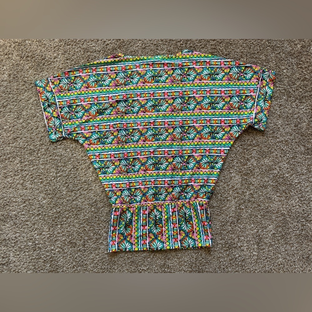 Trina Turk Printed Bora Stripe Colorful Tunic - Picture 7 of 10
